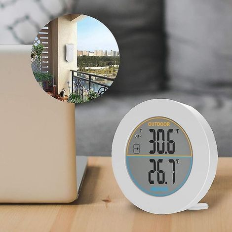 Thermomètre de haute précision rond extérieur avec émetteur sans fil (1/3)