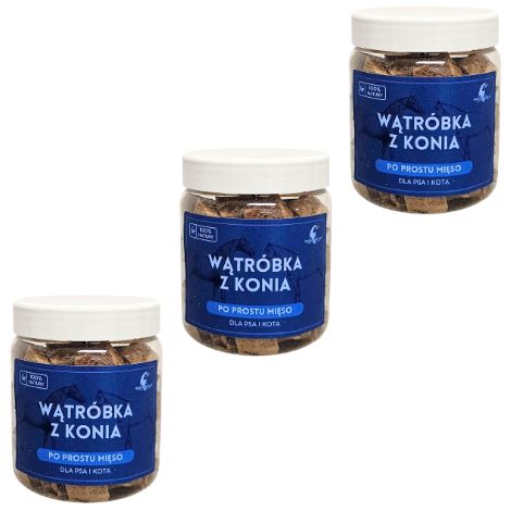 3 x hígado de caballo liofilizado 90 g para perros y gatos con alergias  multivitamínico natural  premio saludable