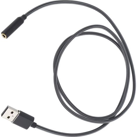 USB-auf-3,5-mm-Klinken-Soundkarte, externe Stereo-Soundkarte für Kopfhörer, 4 Kerne (1/4)