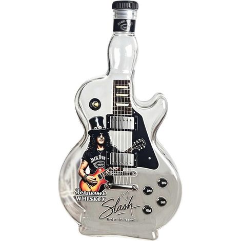 Carafe à whisky Slash Guitare - Design musical unique - Cadeau idéal pour les mélomanes - Verrerie résistante pour décorer votre bar à la maison