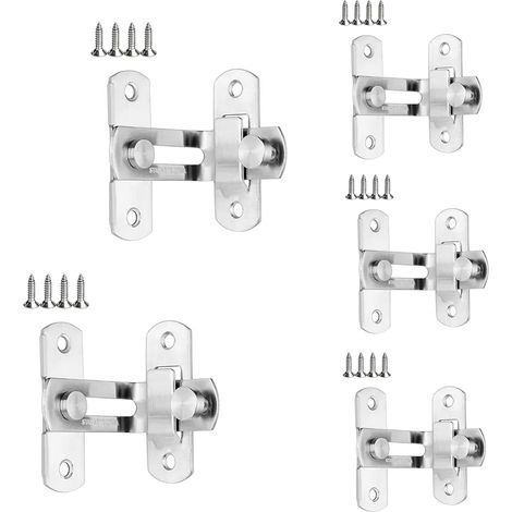 Ensemble de 5 verrous porte en acier renforcé, pour une sécurité (1/5)