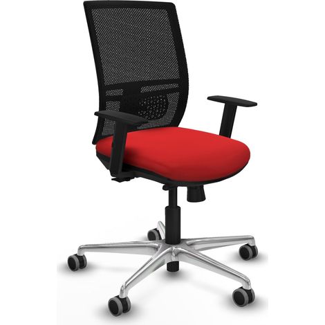 Sedia da ufficio piqueras y crespo Yunquera rosso similpelle (1/2)