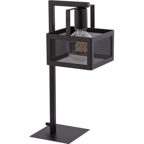 Lampada tavolo Albert industriale nera E27 15W Sigma