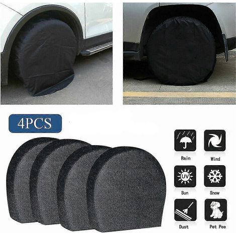 Housse de pneu imperméable pour roue de secours de camping-car, caravane ou remorque, protection anticorrosion (1/4)