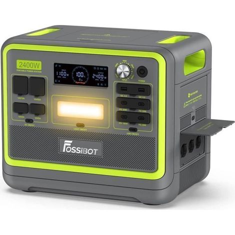 FOSSiBOT F2400 2048Wh 2400W Portable Electric Power Station, LiFePO4 Solar Power Generator, Home Camping RV