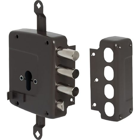 Serratura da applicare triplice per legno art. 561 - Specifiche: E 60 Dx