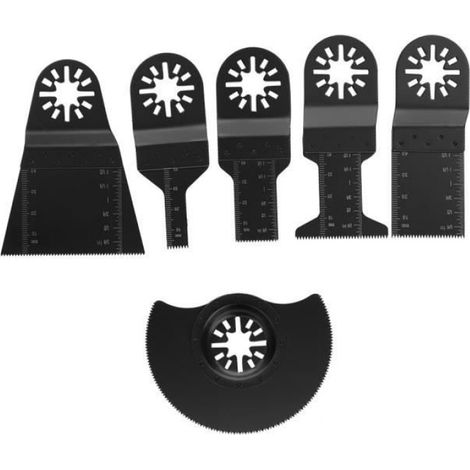 Outil multifonction oscillant, lames de scie oscillantes légères 10 mm / 20 mm / 32 mm / 45 mm / 65 mm / 88 mm, 6 pièces pour les (1/4)
