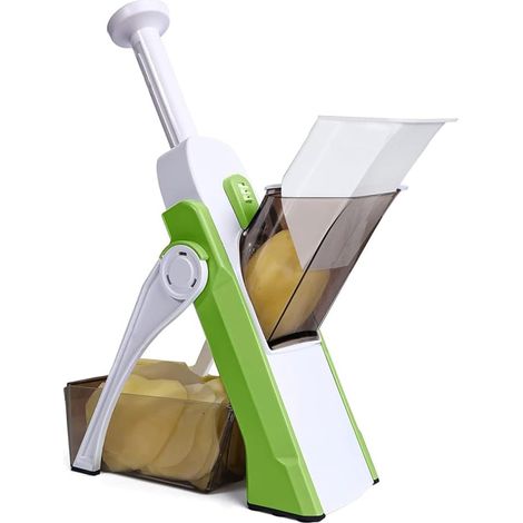 Mandoline Trancheuse professionnelle avec épaisseur réglable, multifonction avec différents modes de coupe, pour fruits et légumes (1/5)