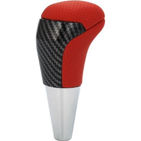 Convient aux Toyota Highlander, Hilux et Revo (boîte automatique). Pommeau de levier de vitesses en fibre de carbone rouge, vendu à l'unité. Pommeau de levier de vitesses automatique en fibre de carbo