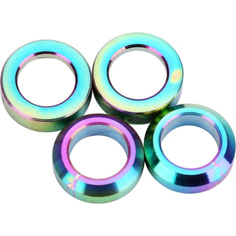 Lot de 4 boulons de fixation d'étrier de frein en titane TC4, joints et entretoises pour VTT (colorés) (1/5)