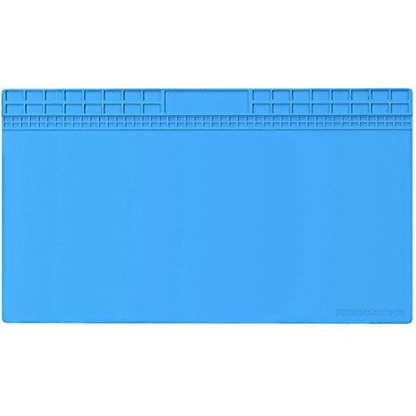 Tapis de réparation isolant en silicone pur extra large 700 x 400 mm, bleu (1/5)