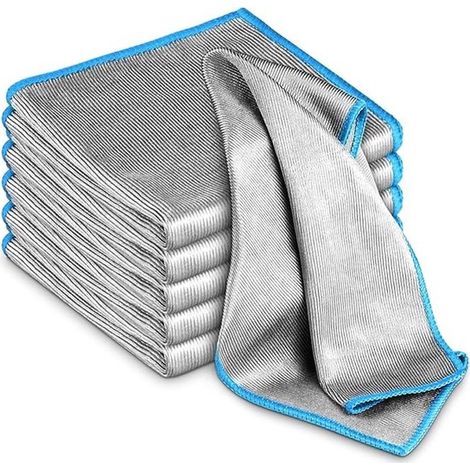 Set di 6 panni in doppia microfibra per una pulizia senza aloni. (1/5)