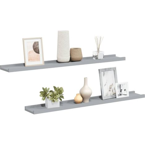 Maison Exclusive - Bilderleisten 2 Stk. Grau 80x9x3 cm MDF (1/5)