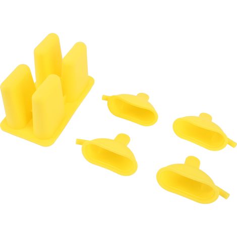 Moule à glace en silicone pratique et portable, avec 50 bâtonnets pour faire des glaces maison (jaune). (1/5)
