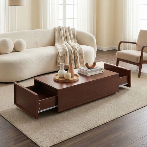Couchtisch Turur 104x50x40 cm Walnussoptik [en.casa]