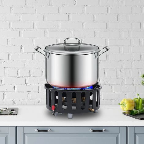 Tragbarer Campingofen mit 7 Brennerköpfen, 21.000 W, 72.000 BTU, für Töpfe von 8,46 bis 9,06 Zoll geeignet