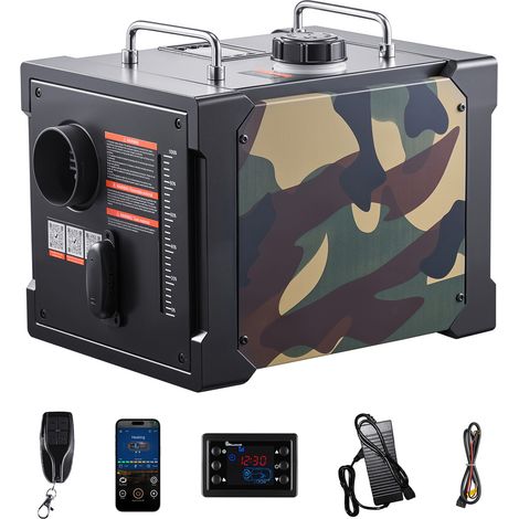 Mophorn Diesel-Luftheizung 8 kW, DC 12 V/24 V, tragbares Komplettsystem mit Bluetooth-Steuerung, Fernbedienung und LCD-Bildschirm, 7-Liter-Kraftstofftank für Lkw, Wohnmobile und SUVs