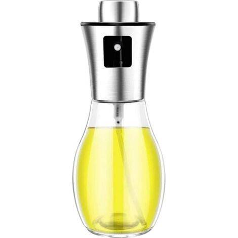Ölsprüher, 200 ml Olivenölsprüher mit auslaufsicherem Edelstahl-Spender, Glasölflasche für Grillen/Kochen/Salat [Energieklasse A+++] (1/3)