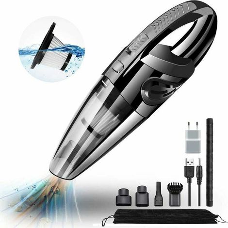 Aspirateur sans fil et sans sac SOG 6500 Pa 12 V 120 W puissant, pour voiture et poils d'animaux, sac de rangement inclus. (1/4)