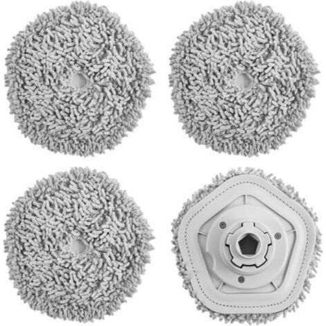 4 Pieces Replacement Cloth for Dreame W10/W10 Pro Robot Vacuum Cleaner, Dreame Robot Vacuum Cleaner Accessories, Washable Mop Pad, for All Floor Types (1/3)
