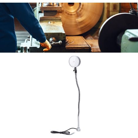 Lampe LED pour machines avec tube flexible en col de cygne de 50 cm et base magnétique, DC12V-85V, adaptée aux tours, établis, machines à coudre, grils et éclairage industriel. (1/5)