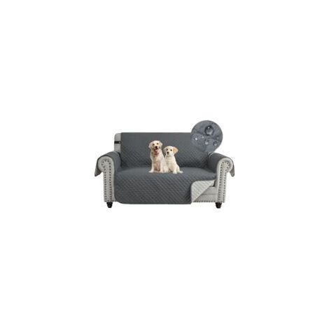Housse de canapé 2 places imperméable – Antidérapante et lavable – Protection contre griffures et liquides – Adaptée pour animaux (1/4)