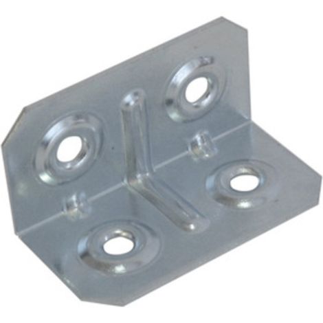 PIASTRINA QUADRA 4 FORI PIEGATA 40X20X20 MM ZINC Q.TA 100