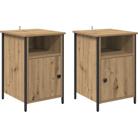 Maison Exclusive - Nachttisch 2 pcs Artisan-Eiche 40 x 42 x 60 cm