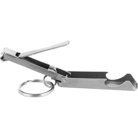 Mini outil multifonction 2 en 1 pour l'extérieur : porte-clés, coupe-ongles, ouvre-bouteille (1/5)