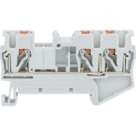 TRU COMPONENTS TC-JPT6-TW Grey Durchgangsklemme 8.2 mm Schnellanschluss 0.5 mm² 6 mm² Grau 1 St. (1/2)