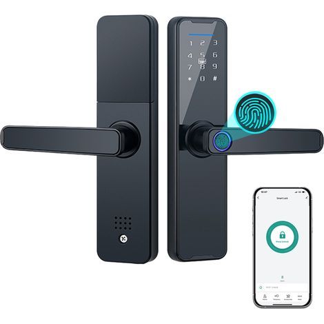 Serratura intelligente con impronta digitale, serratura con codice per la casa, supporto APP per la gestione degli utenti, adatta a porte con spessore da 30 a 100 mm