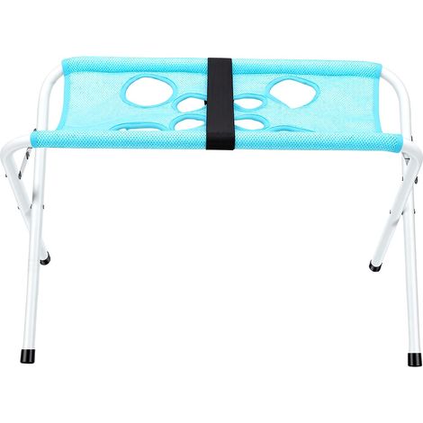 Hamac de toilettage pliable pour animaux de compagnie, avec support, bain pour chiens, petits chiens et chats, lit Portable, coupe des ongles, soins de bain, bleu (1/5)