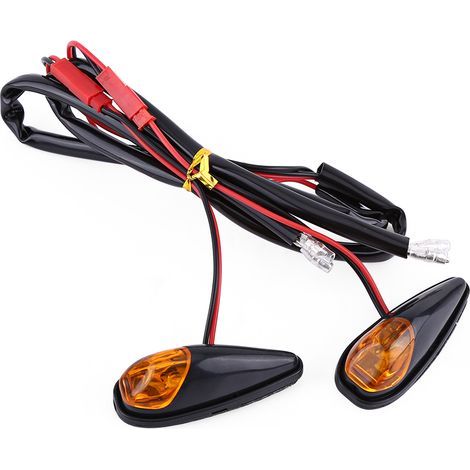 2pcs LED Motorcycle Recessed Turn Signal Motorcycle Indicator Light Amber Lamp (1/5)