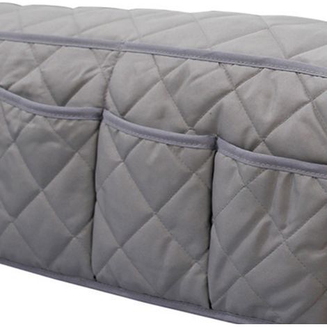 Organisateur d'accoudoir de canapé suspendu, sac de rangement pour accoudoir de canapé, organisateur d'accoudoir pour télécommande TV gris