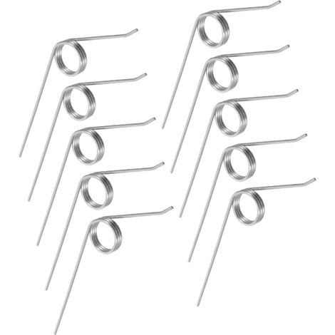 Ressort de Torsion en Acier Inoxydable Argenté pour Poubelle à Pédale, Design à Rabat, Angle 125 Degrés, Lot de 20 Pièces, Usage Domestique et Garage (1/5)