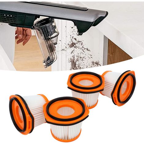 Filtro per aspirapolvere - Compatibile con Shark WS620 WS630 WS632 WS632BLBRN WS632GDBRN WS632DNBRN WS632PKBRN WS632RGBRN - Riutilizzabile in ABS e HEPA - 4 filtri + spazzola a becco d'uccello (1/4)