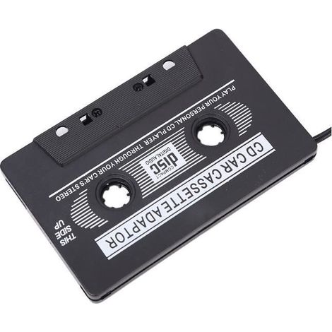 Adaptateur de cassette - SHLK - Lecteur de cassette - Jack 3,5 mm - Compatible MP3 - Couleur noire (1/3)
