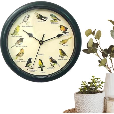 Horloge murale murale Horloge coucou intéressante avec motif oiseau robuste Horloges murales pour pendaison de crémaillère, mariage, anniversaire, Thanksgiving et décorations d (1/5)