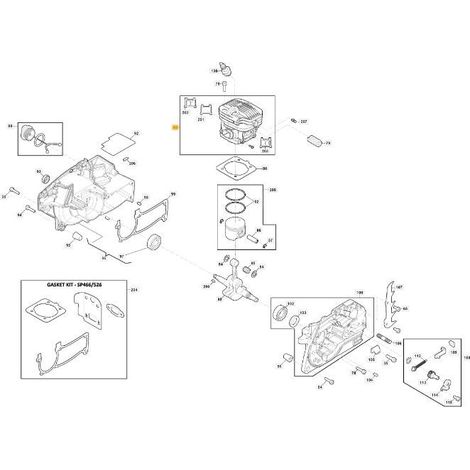 ZYLINDER - SP466 ORIGINAL STIGA - 118805705/0