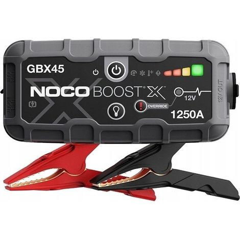 Démarreur de batterie 1250 A pour véhicules électriques – Charge rapide USB – Protection contre connexions inversées – Lampe de poche intégrée – Noco (1/10)