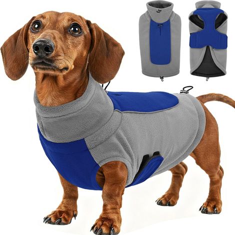 Manteau en Polaire pour Chien Veste Chaude d'hiver Ajustable avec Bandes Réfléchissantes pour Chiens de Petite Moyenne et Grande Taille Gilet de Protection Contre le Froid (1/5)
