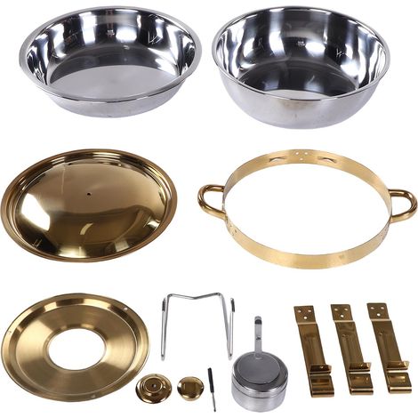 Réchauds ronds de 4,5 l pour ensemble de Buffet, chauffe-plats en acier inoxydable, couleur or argent, Restaurants de fête