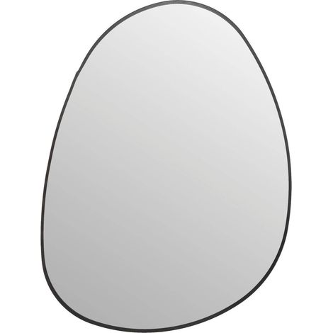 Atmosphera – Miroir sur pied noir 55x75cm – Cadre métal élégant pour salon, chambre ou salle de bain – Installation murale facile (1/5)