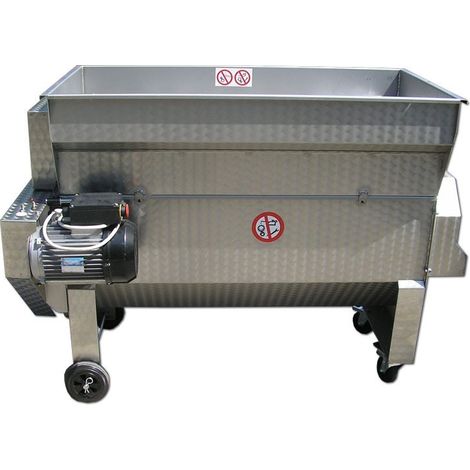 Diraspatrice Vasca Pompa 50 Quintali Apribile Inox