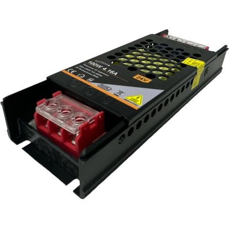 Alimentatore slim stabilizzato 24v 100 watt switch trasformatore 4.16 mha per videosorveglianza e led (1/4)