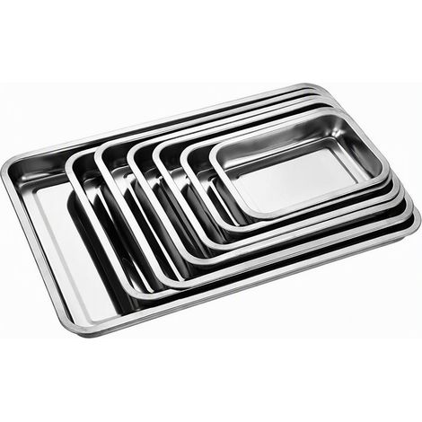 Plateau en inox 410 magnétique, 5 mm, 60 x 40 x 4,8 cm