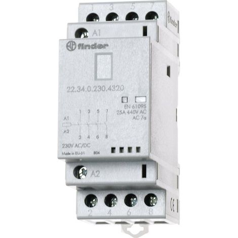 Finder 22.34.0.230.4620 Contattore 2 NA, 2 NC 230 V/DC, 230 V/AC 25 A 1 pz.