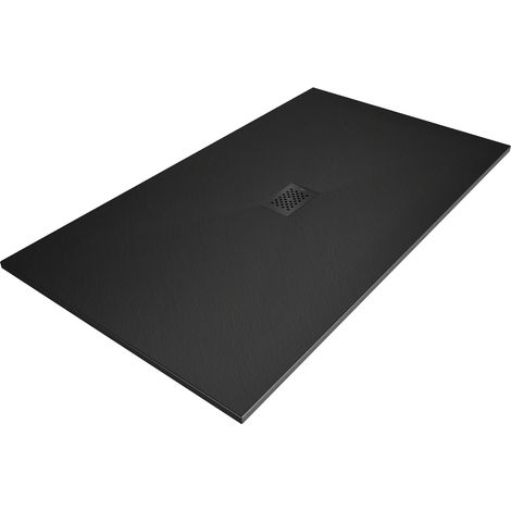 Mexen Hugo plato de ducha rectangular SMC 150 x 100 cm, negro, cubierta negra - 42701015-B (1/5)