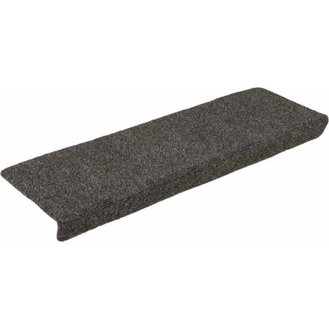 Felpudos autoadhesivos para escaleras, 15 unidades, 65 x 21 x 4 cm, antracita, borde rectangular vidaXL