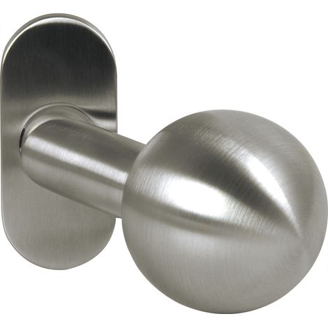 OGRO Knopfdrückerlochteil PREMIUM 8350 V/6621 - mit Rosette, Edelstahl matt (1/4)